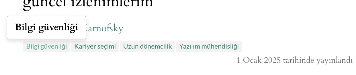 Etiketleme sistemini gösteren ekran görüntüsü