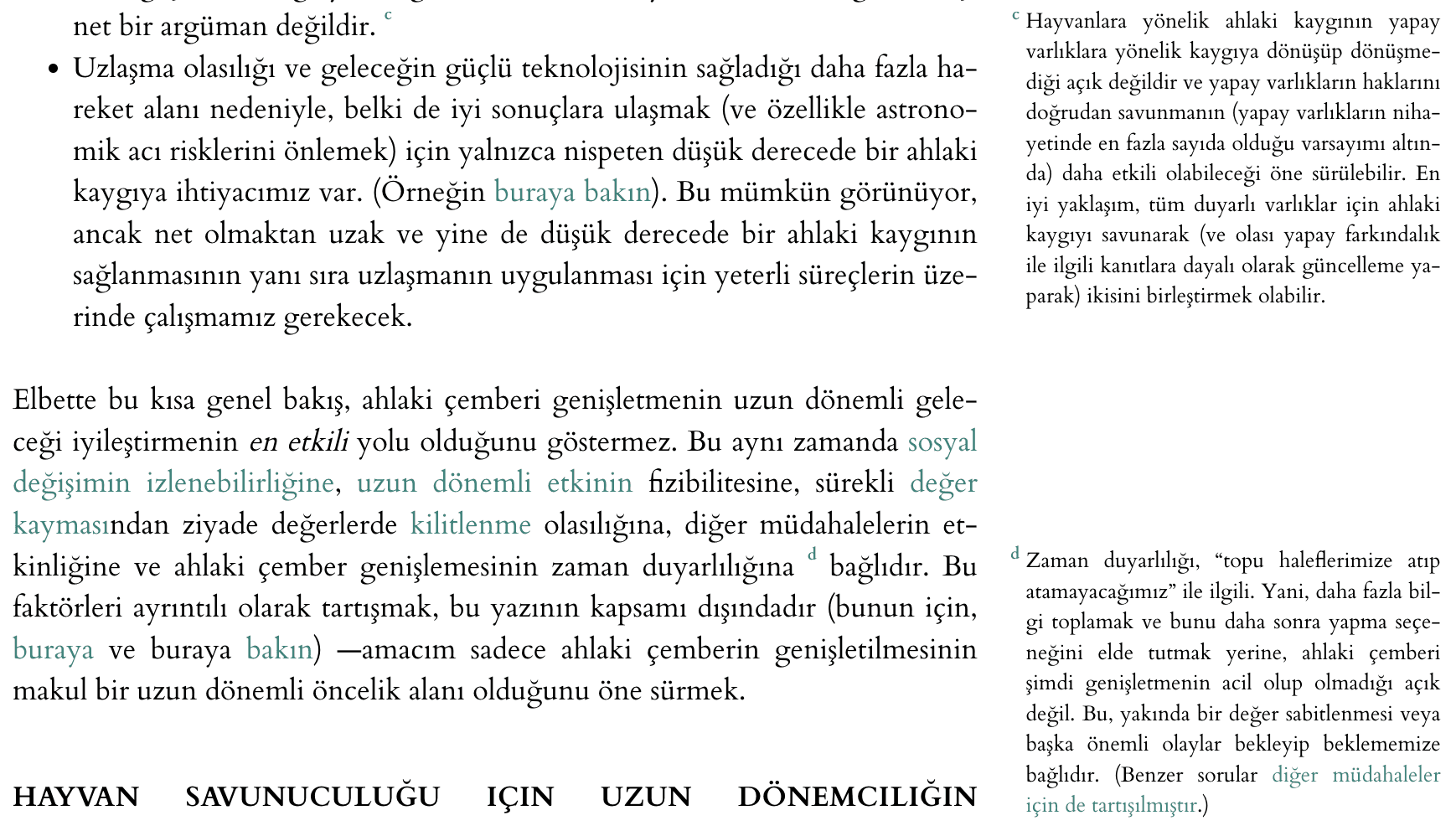 Kenar notlarını vurgulayan ekran görüntüsü